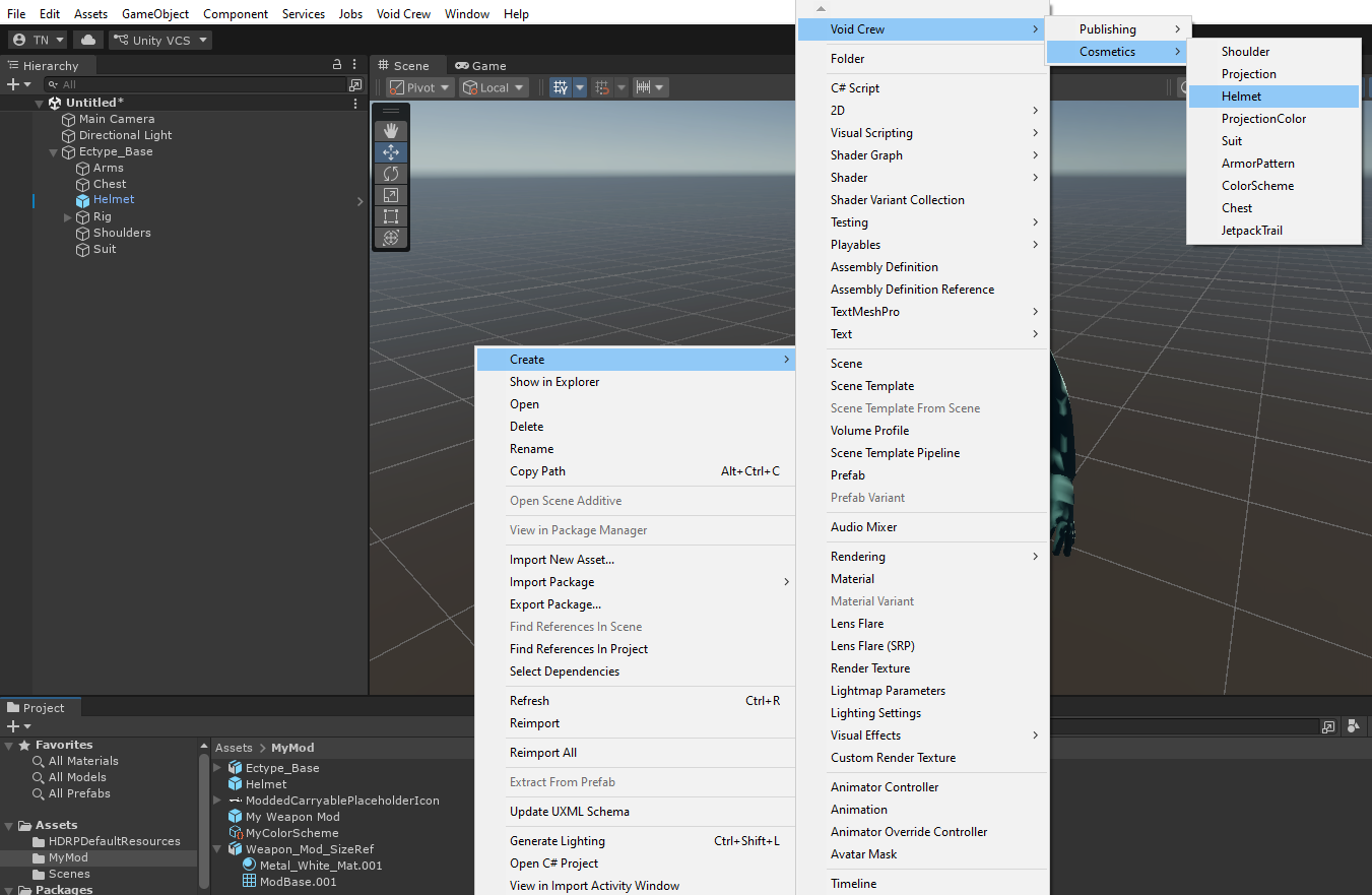 CreateHelmetAsset